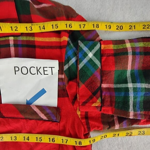 Victoria’s Secret Women's Cotton Red Plaid 2 Pc Pajama Set Size X-Small - Picture 8 of 16